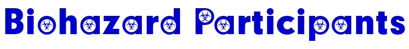 Biohazard Participants font